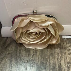 Floral Clutch with removable chain